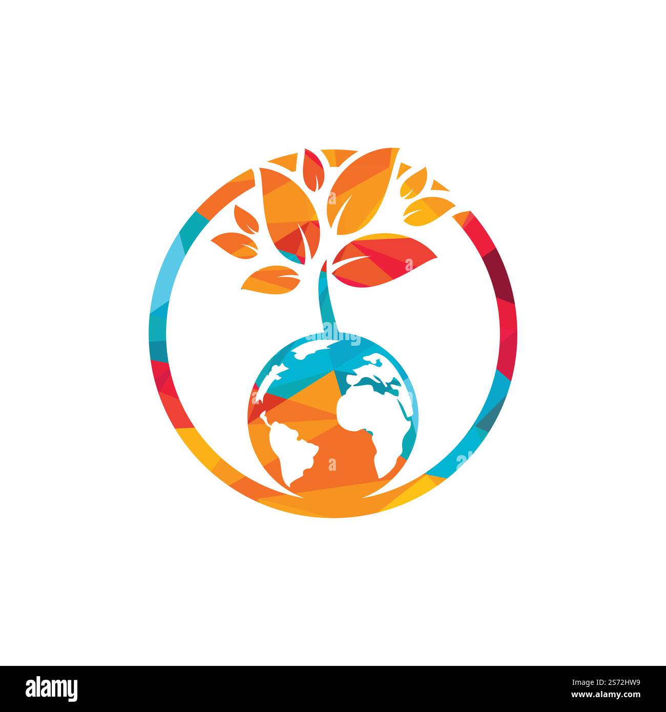 Globe tree vector logo design template. Planet and eco symbol or icon ...