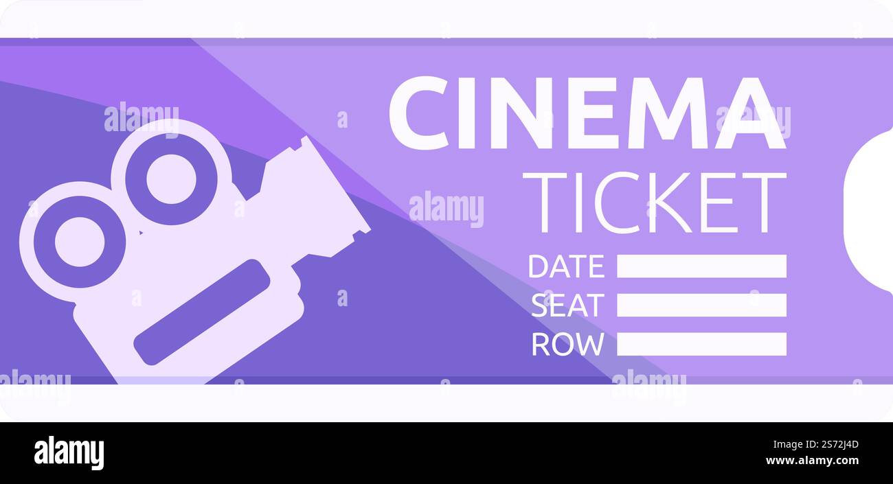 Cinema ticket admit icon cartoon vector. Movie event. Seat home. Cinema ...