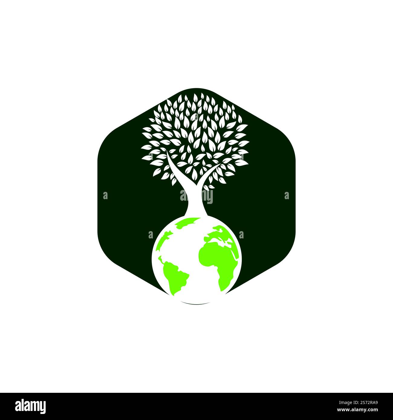 Globe tree vector logo design template. Planet and eco symbol or icon ...