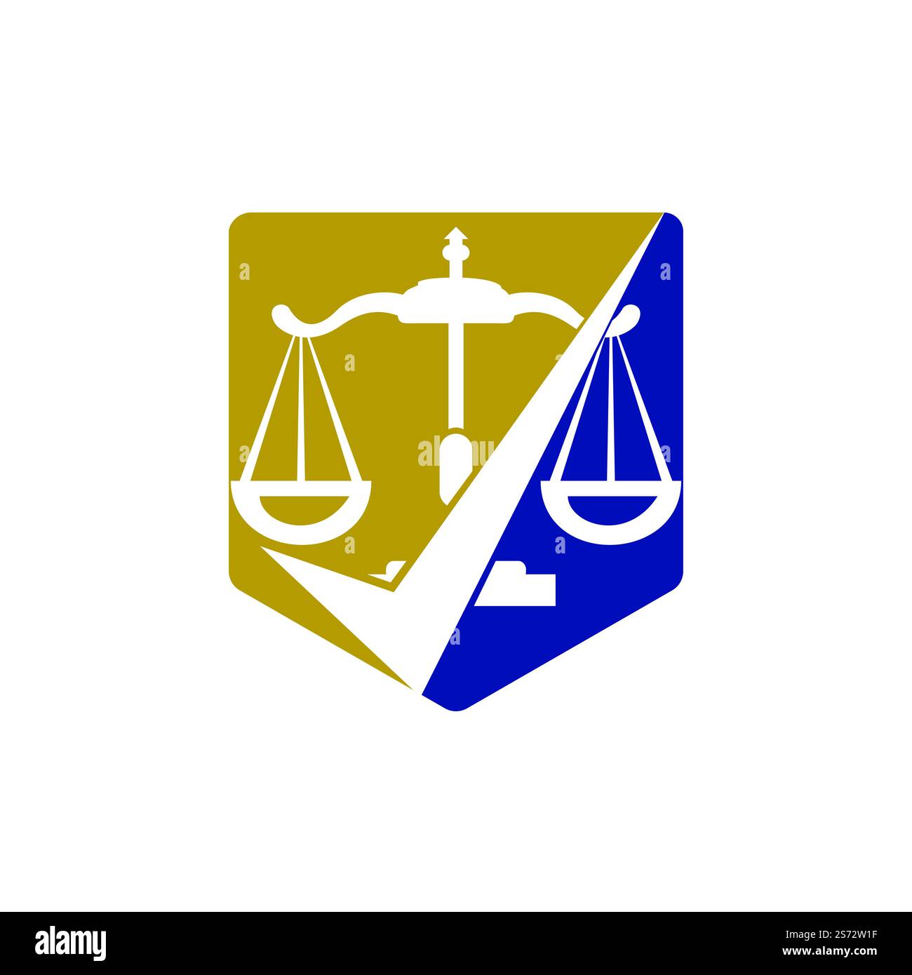 Law firm vector logo design. Law scale with check sign icon vector ...