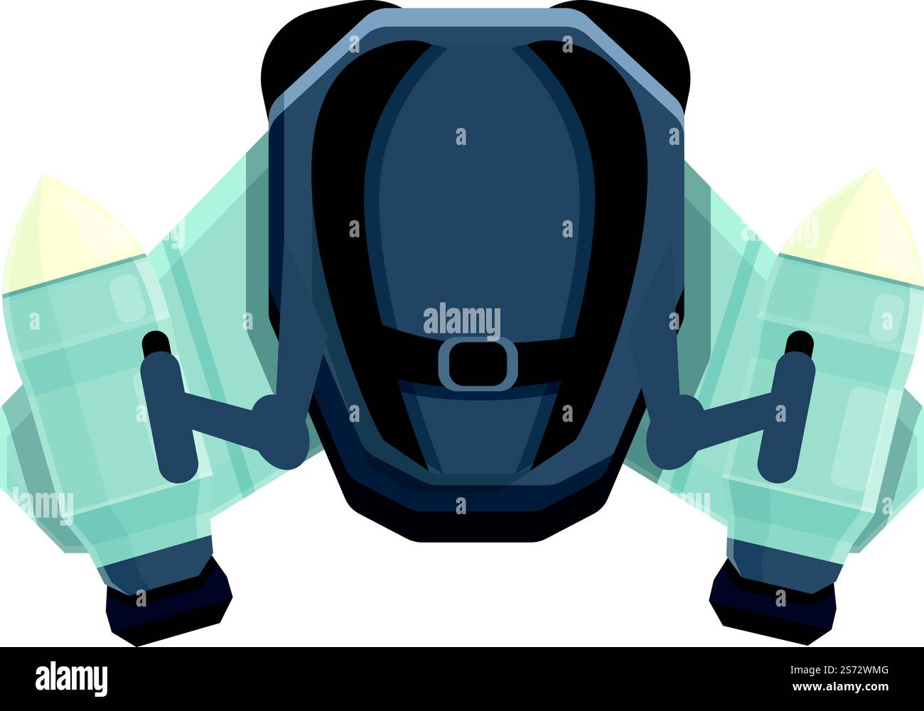 Fire jetpack icon cartoon vector. Rocket boost. Start up. Fire jetpack ...