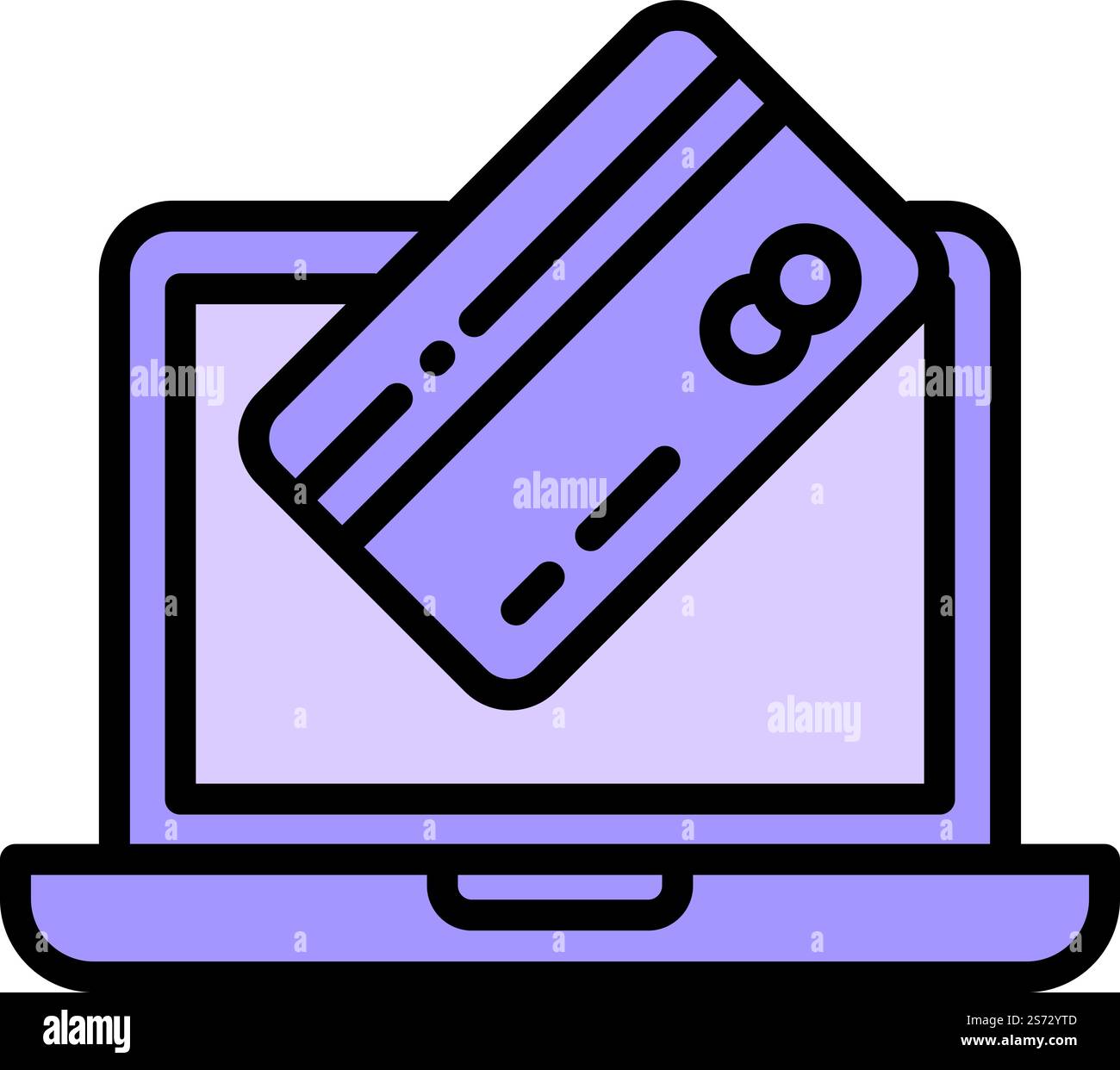 Credit card online icon outline vector. Internet bank. Cash smart ...