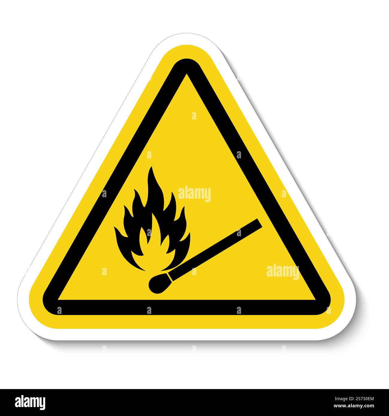 No Fire, No Matches or Open Flame Sign Stock Vector