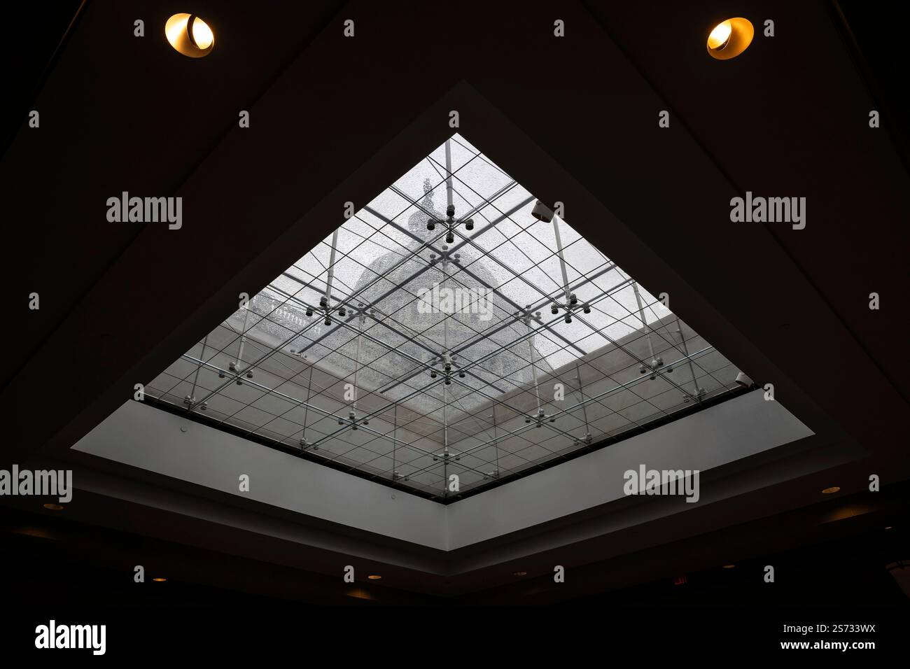 Building Inauguration The U.S. Capitol building is seen through a skylight during ...