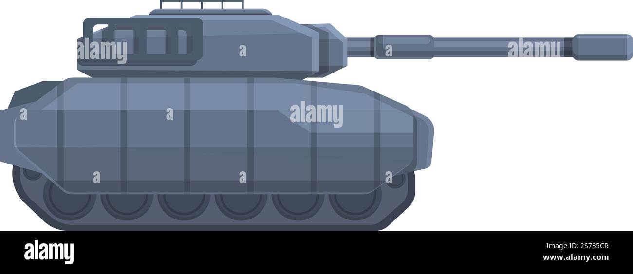 Armor battle tank icon cartoon vector. Military war. Vehicle gun. Armor battle tank icon cartoon vector. Military war Stock Vector