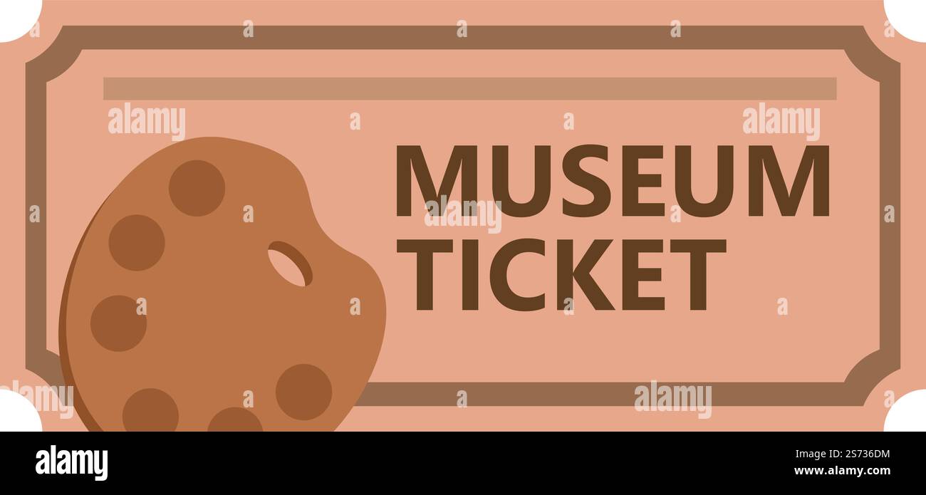 Art museum entry icon cartoon vector. Past movie. Raffle one. Art ...