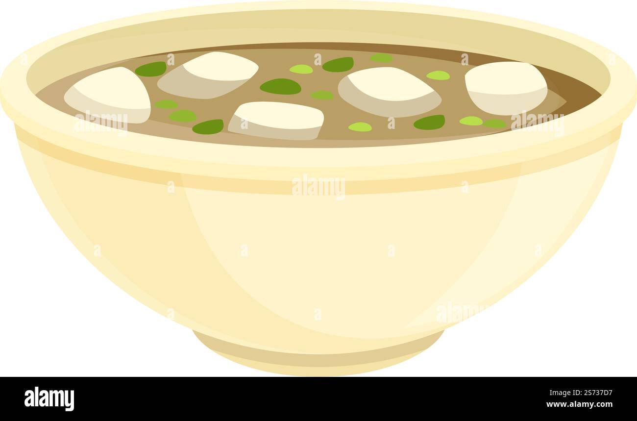 Soup icon cartoon vector. Green food. Japan plate. Soup icon cartoon ...