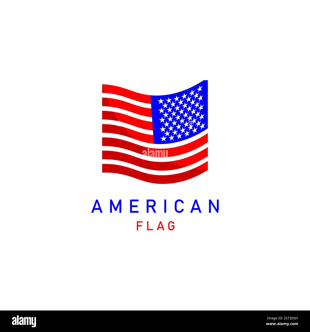 American flag logo design elements vector icons Stock Vector Image ...