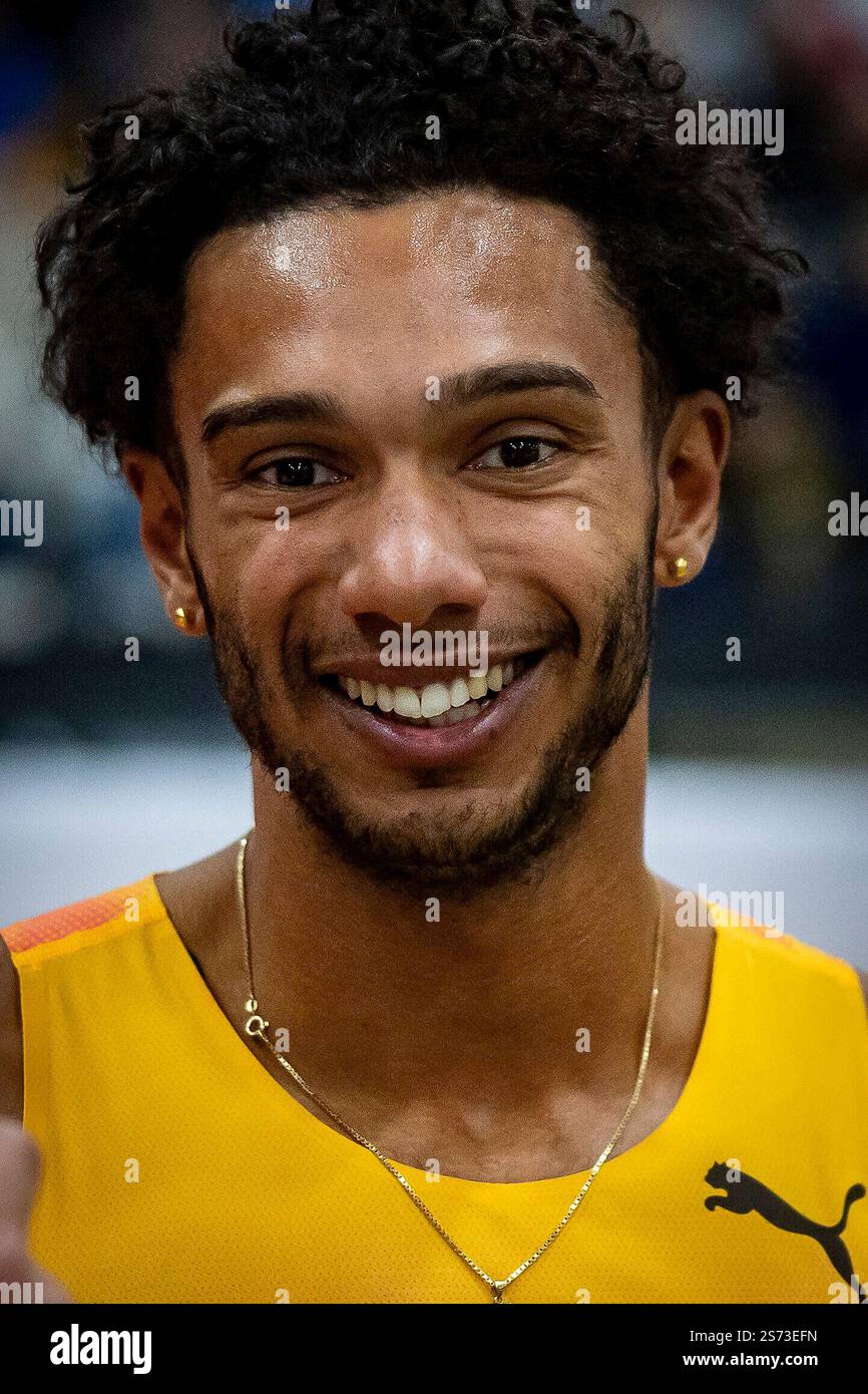 Joshua Hartmann (ASV K?ln) gewinnt das 60mFinale; Indoor Meeting