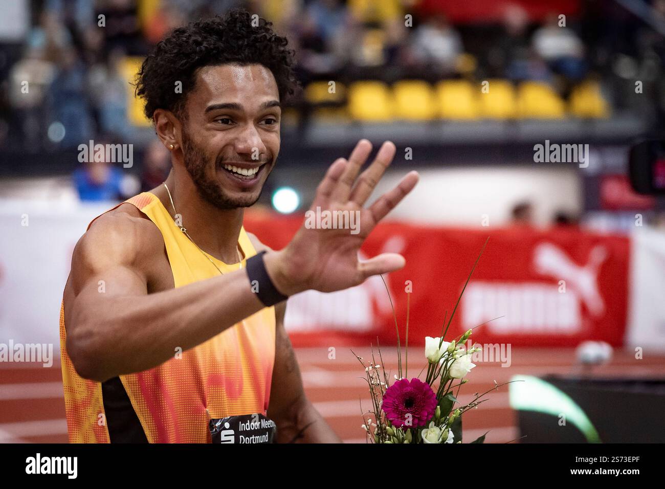 Joshua Hartmann (ASV K?ln) gewinnt das 60mFinale; Indoor Meeting