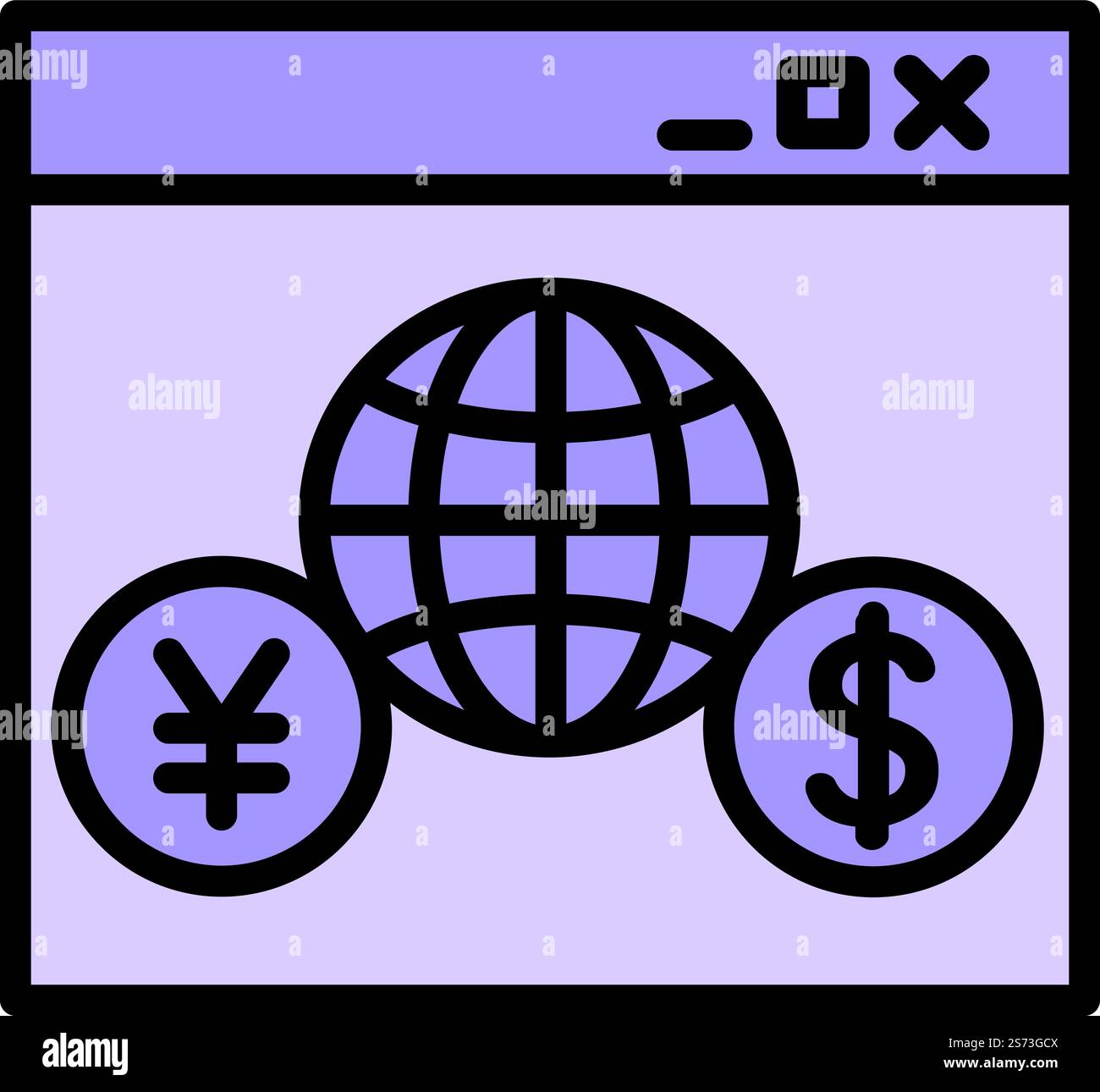 Global banking icon outline vector. Online bank. Card check. Global ...