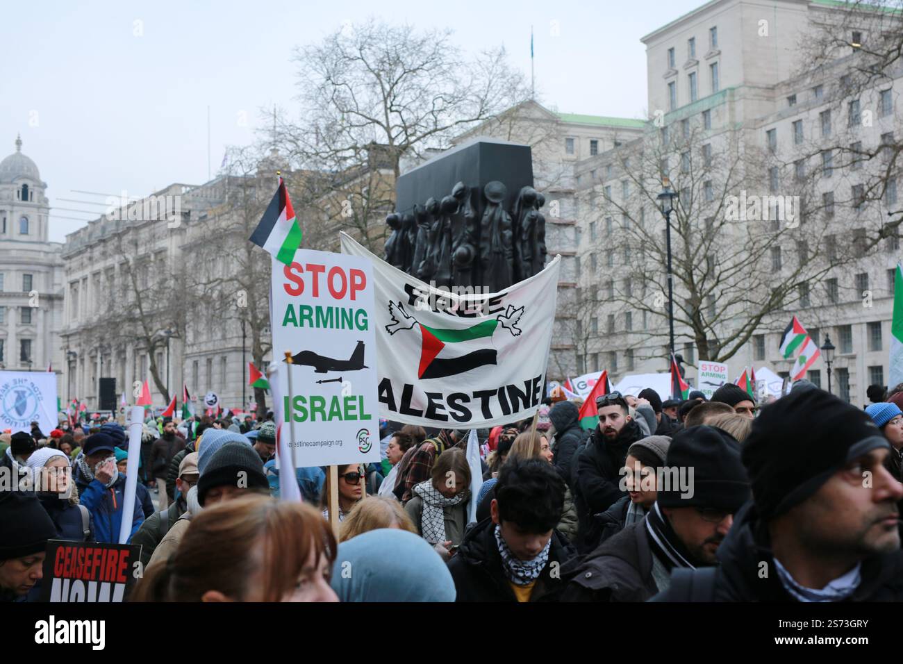 ondon, UK. 18 January 2025. The National Demonstration for Palestine