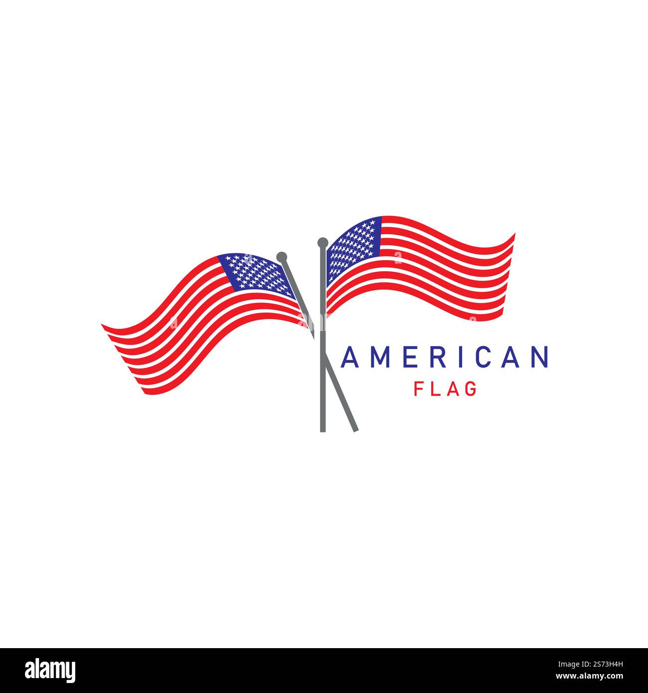 American flag logo design elements vector icons Stock Vector Image ...