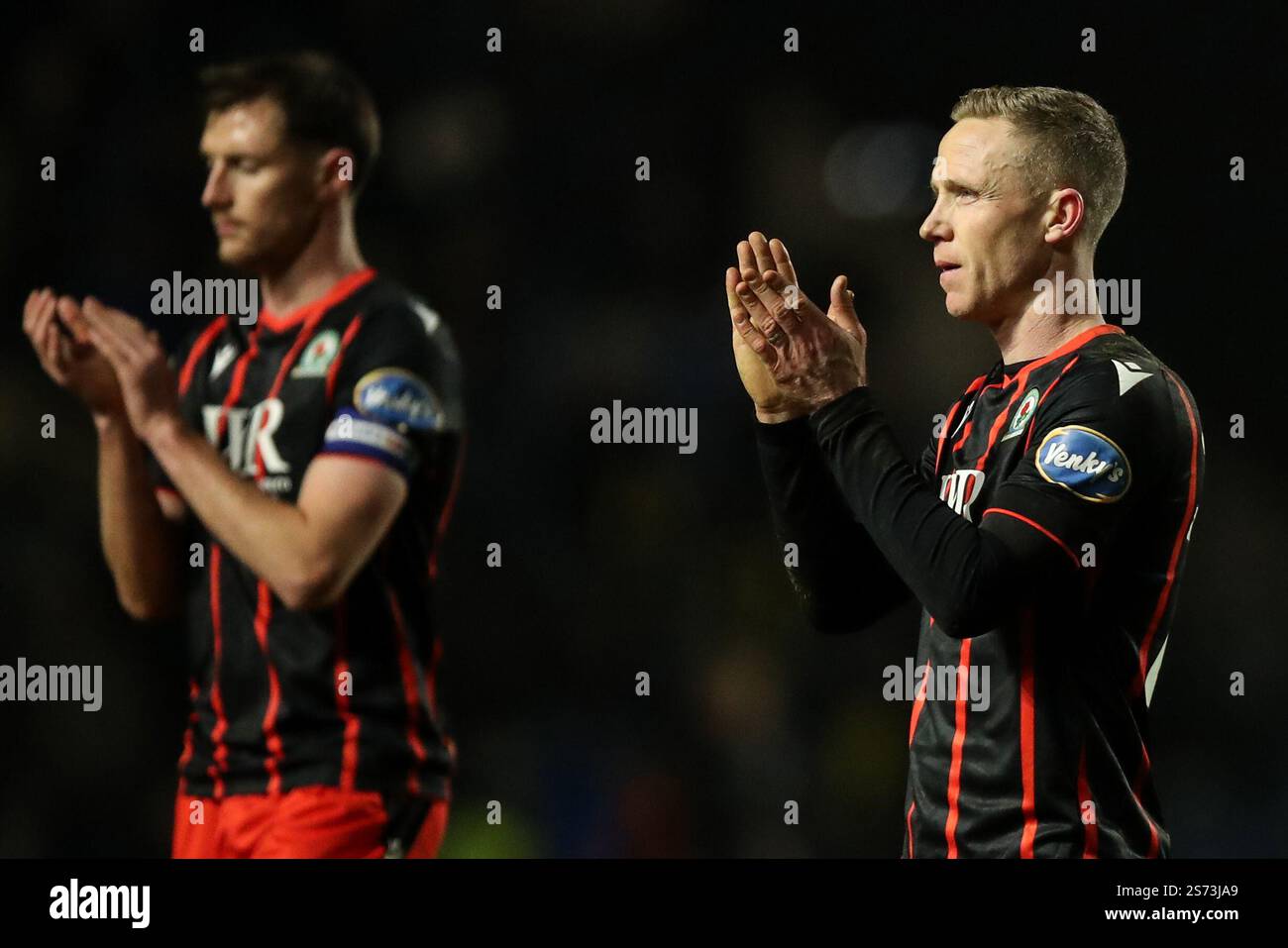 Blackburn Rovers' Adam Forshaw applauds the fans following during the ...