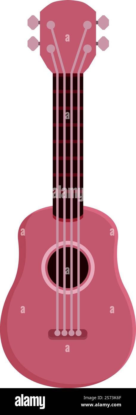 Acoustic ukulele icon cartoon vector. Cute guitar. Beach instrument ...