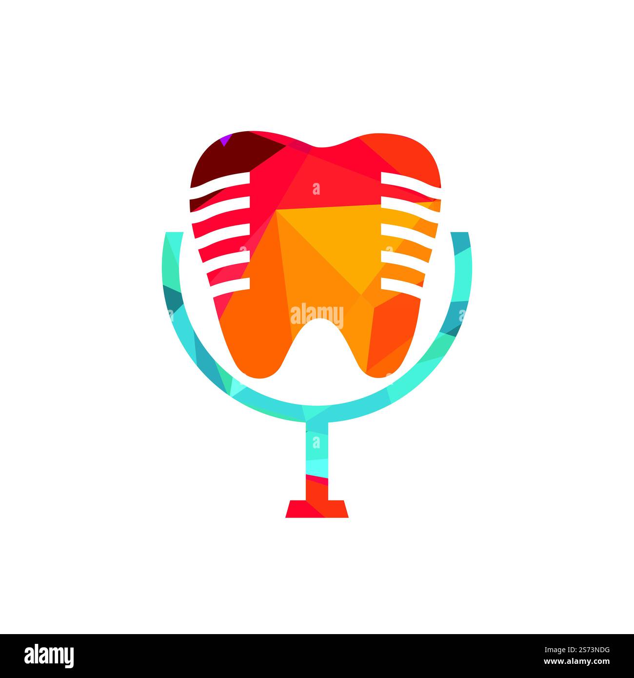 Dental podcast vector logo design template. Stock Vector