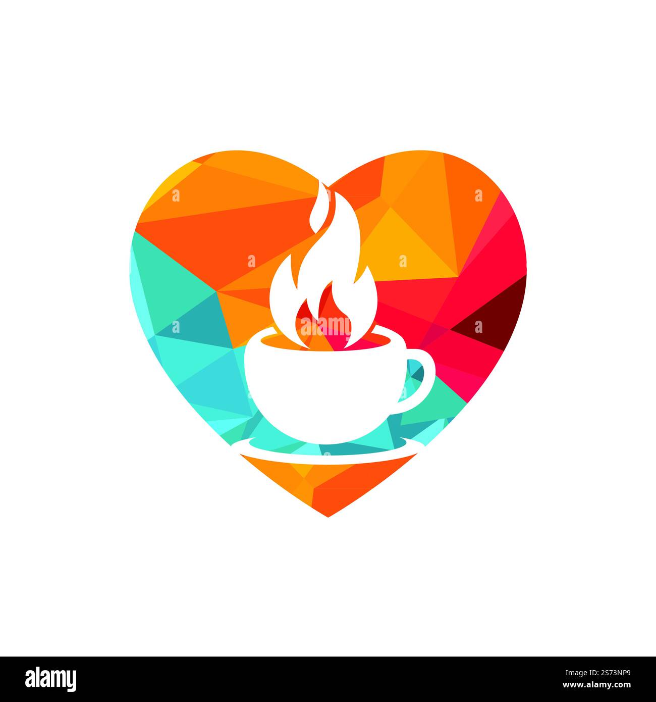 Hot coffee vector logo design template. Stock Vector
