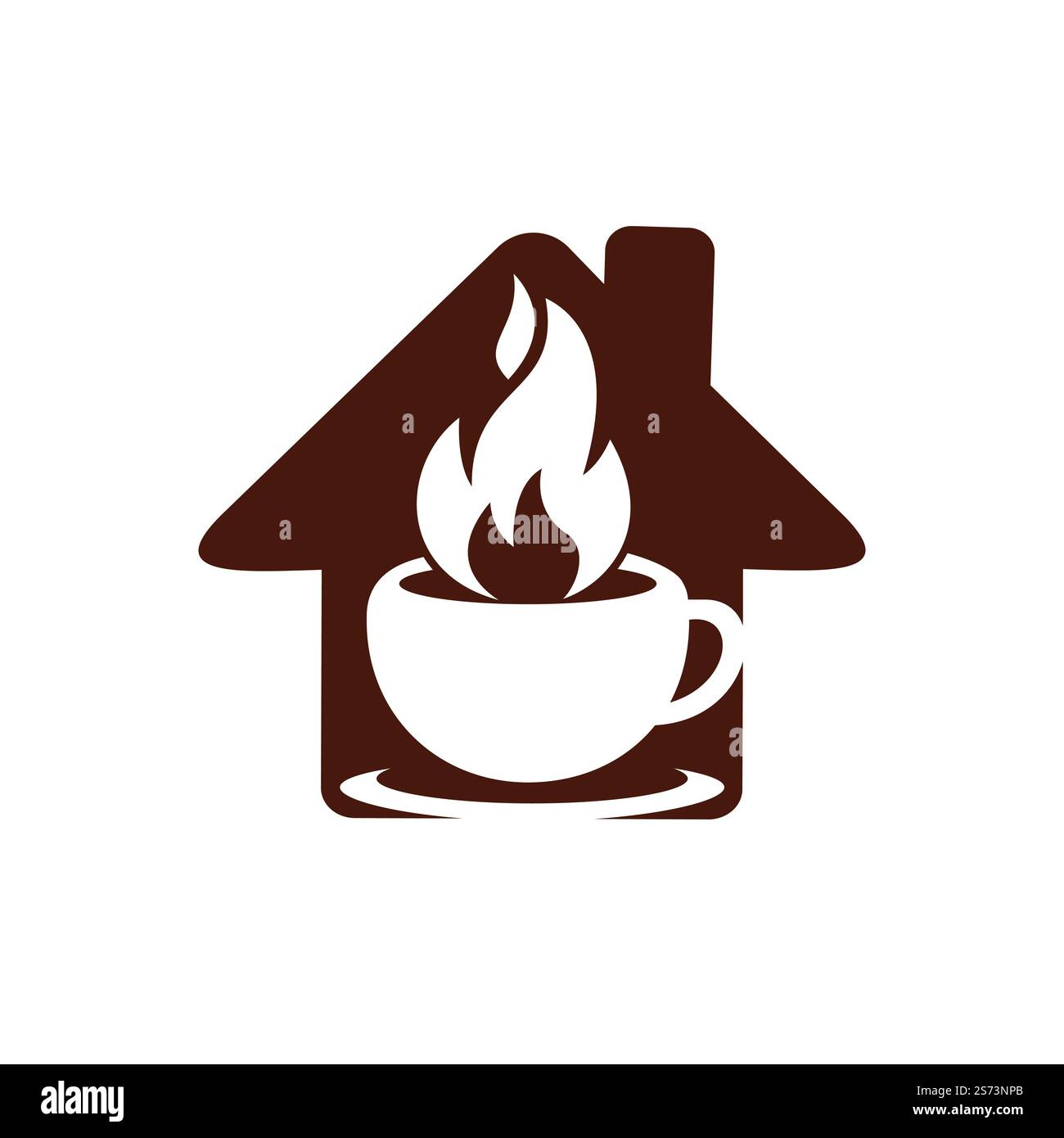 Hot coffee vector logo design template. Stock Vector