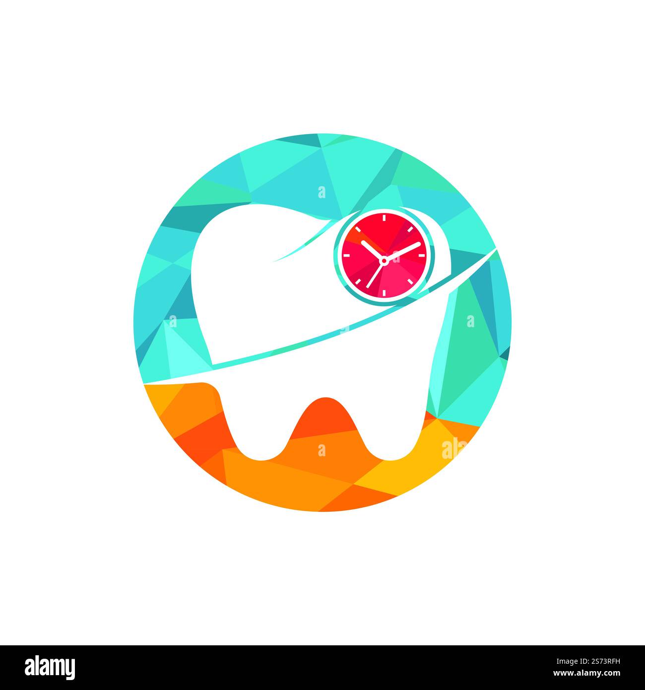 Dental time vector logo design template. Human tooth and clock icon ...
