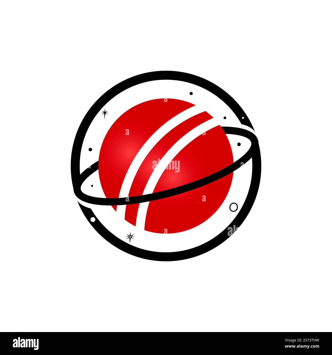 Cricket planet vector logo design. Stock Vector