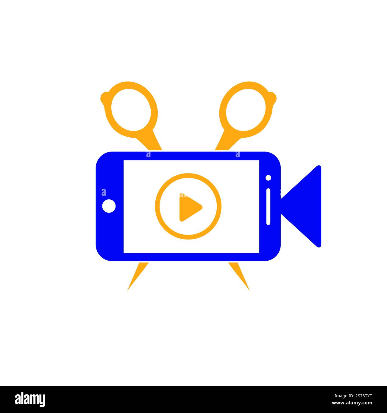 Movie film editor vector logo design. Video editing logo concept Stock ...