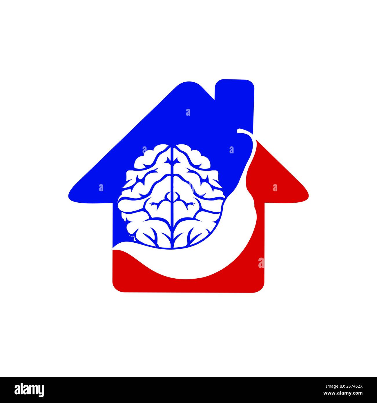 Chili brain vector logo design template. Spicy intelligence logo design concept. Stock Vector