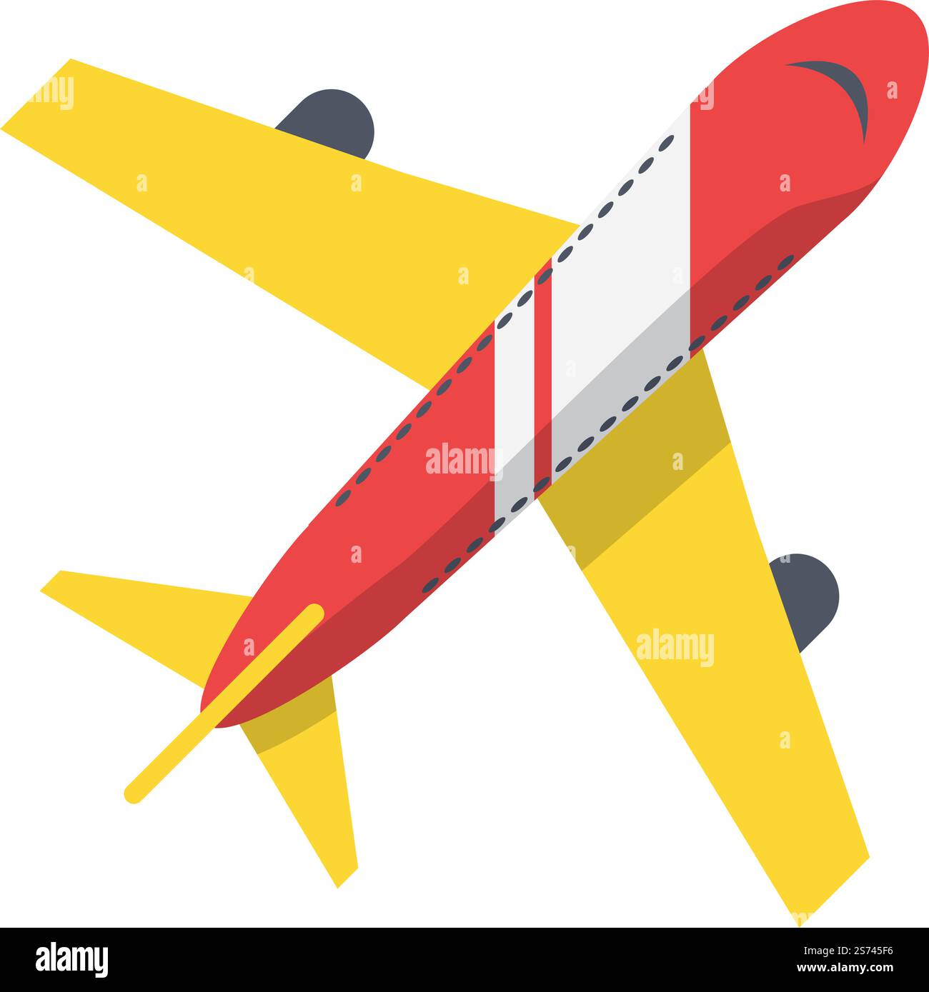 Cartoon airplane. Colorful plane. Air travel symbol isolated on white background. Cartoon airplane. Colorful plane. Air travel symbol Stock Vector