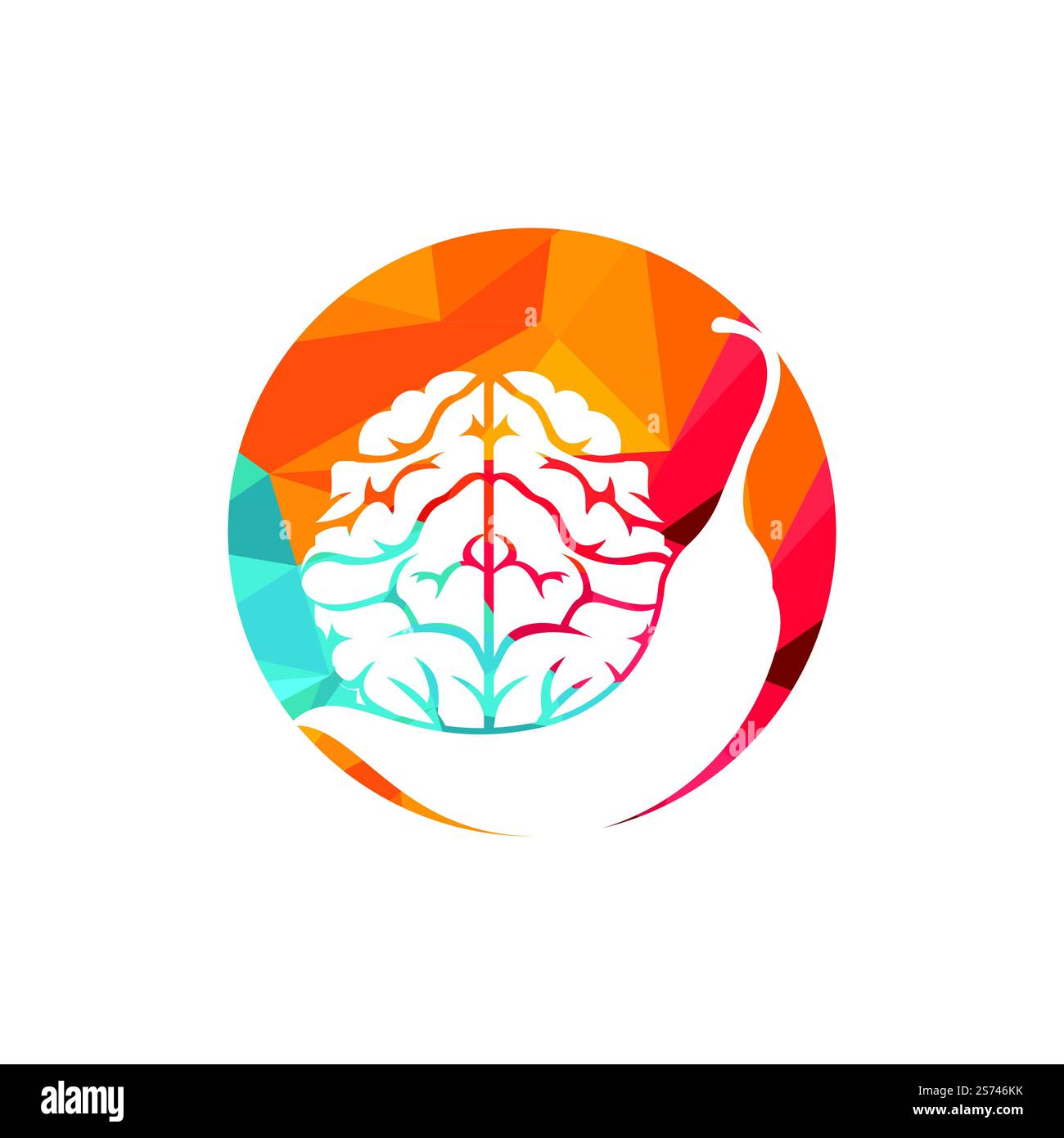 Chili brain vector logo design template. Spicy intelligence logo design concept. Stock Vector