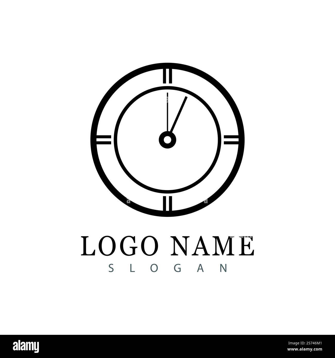 Time icon logo vector in flat design Stock Vector Image & Art - Alamy