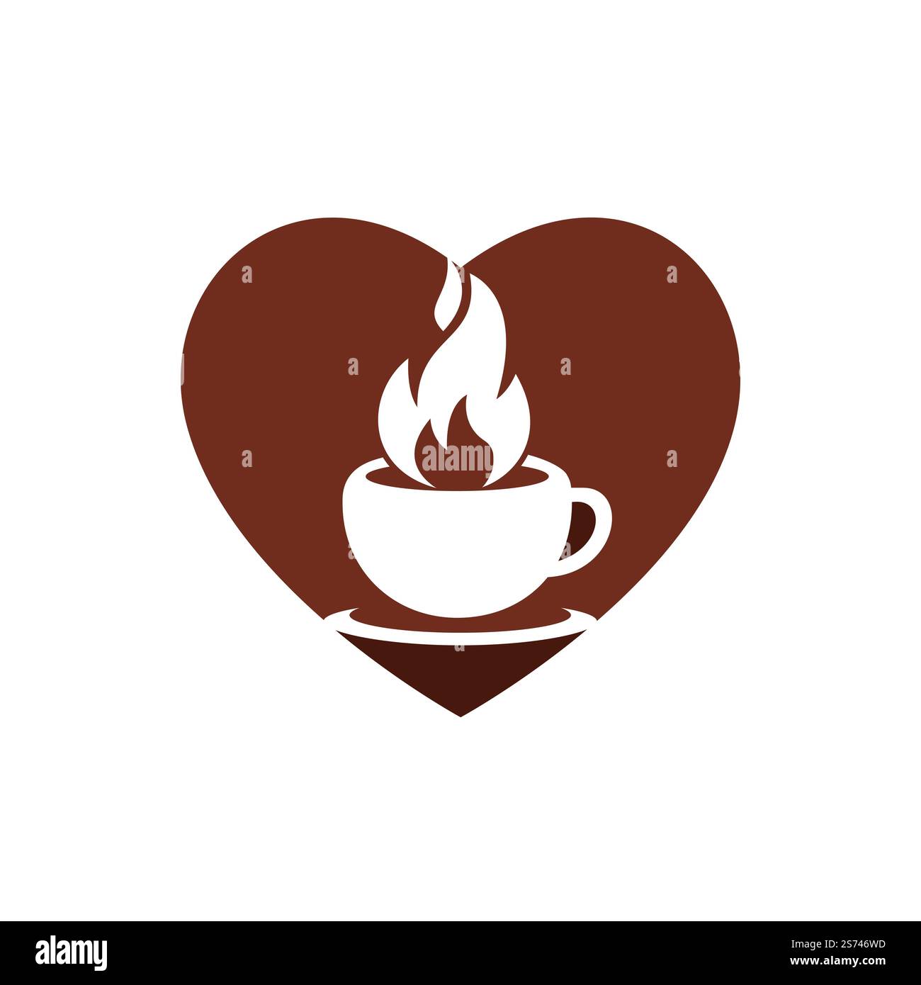 Hot coffee vector logo design template. Stock Vector