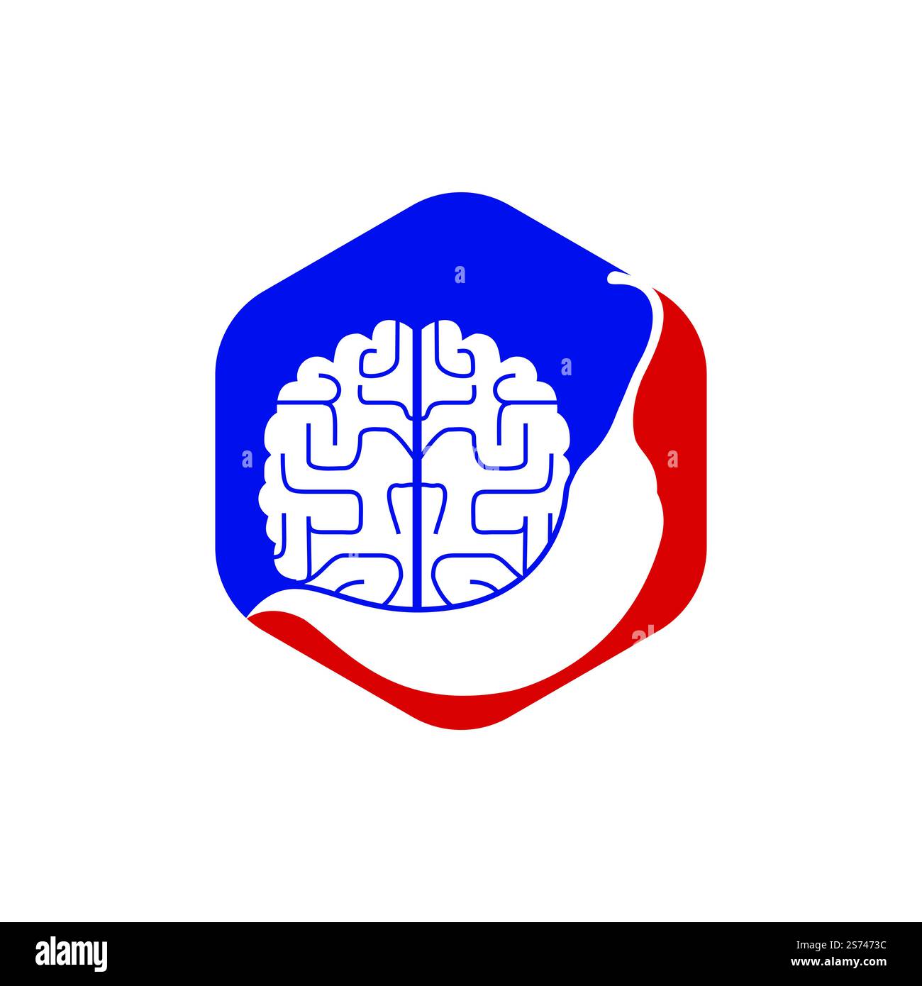 Chili brain vector logo design template. Spicy intelligence logo design concept. Stock Vector