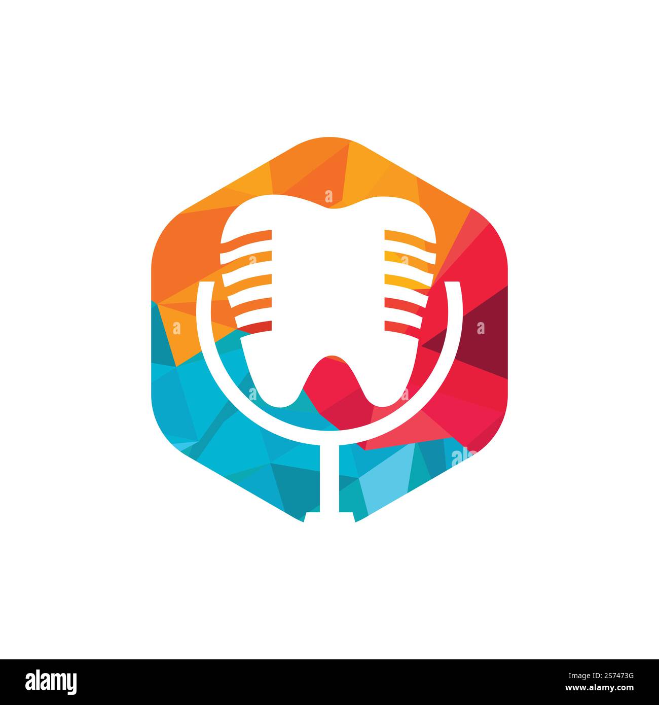 Dental podcast vector logo design template. Stock Vector