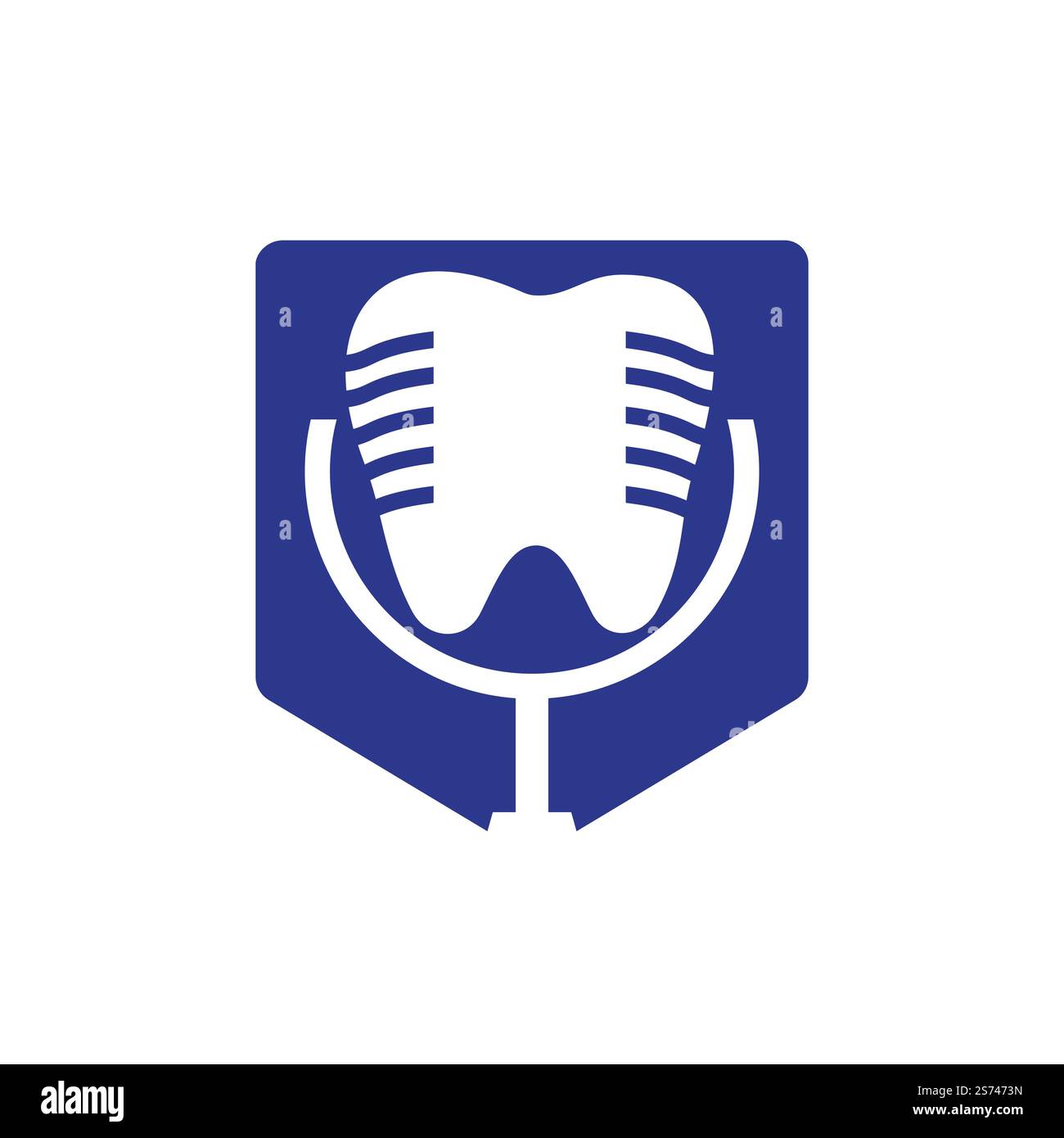 Dental podcast vector logo design template. Stock Vector