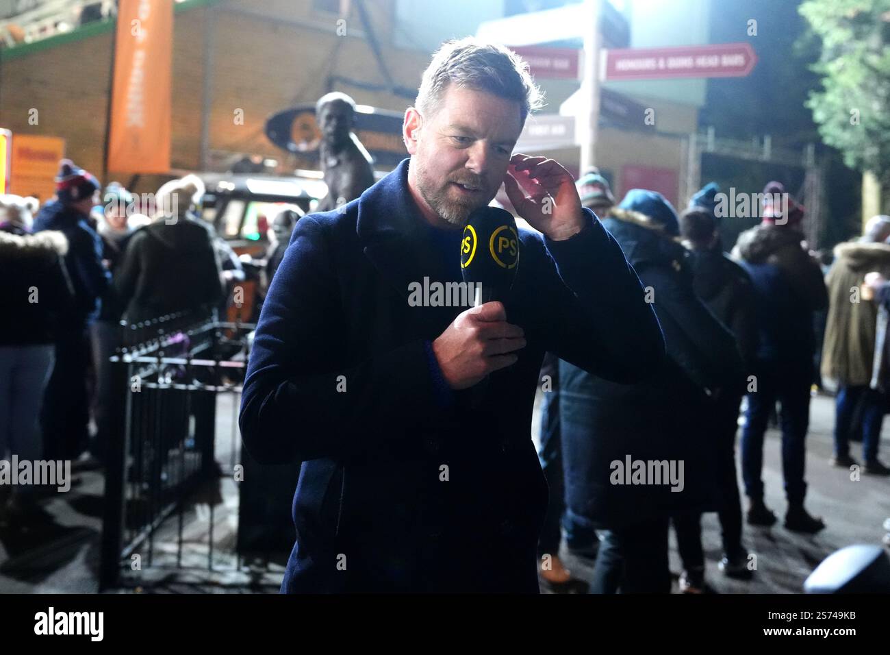 Premier Sports TV's Ross Harries before the Investec Champions Cup