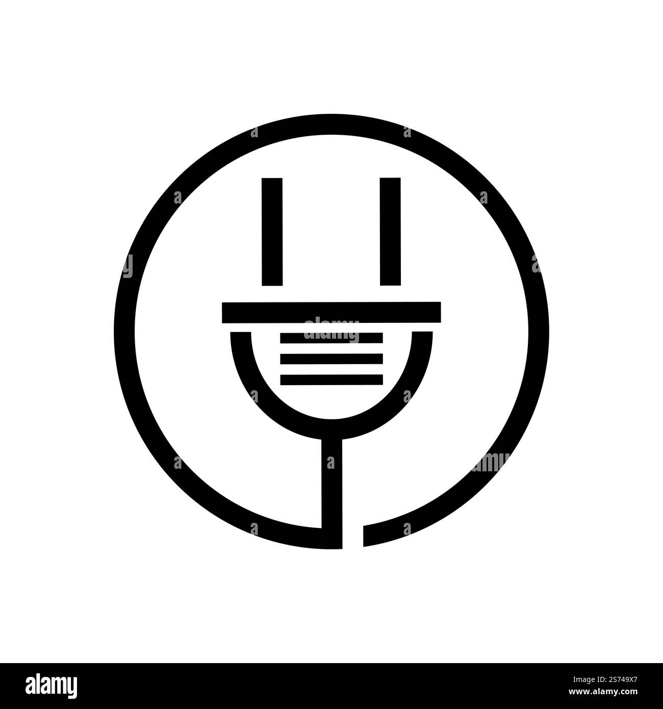 Electrical plugin icon logo vector flat design Stock Vector Image & Art ...