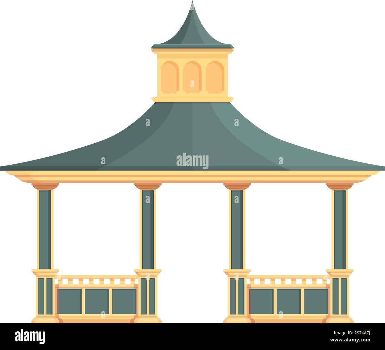 Pergola icon cartoon vector. Wedding house. Wood shelter. Pergola icon ...