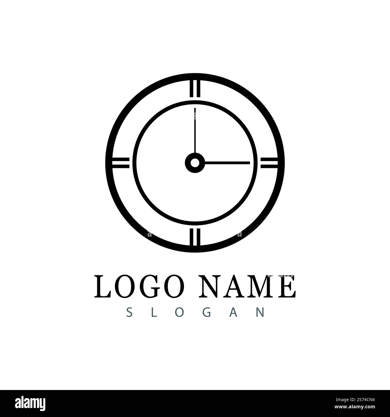 Time icon logo vector in flat design Stock Vector Image & Art - Alamy