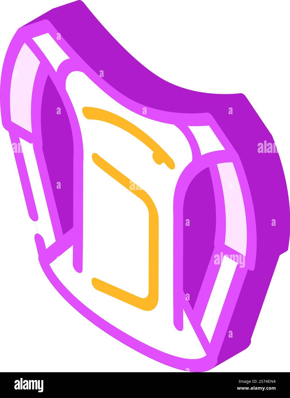 backpack motorcycle isometric icon vector. backpack motorcycle sign. isolated symbol illustration. backpack motorcycle isometric icon vector illustration Stock Vector