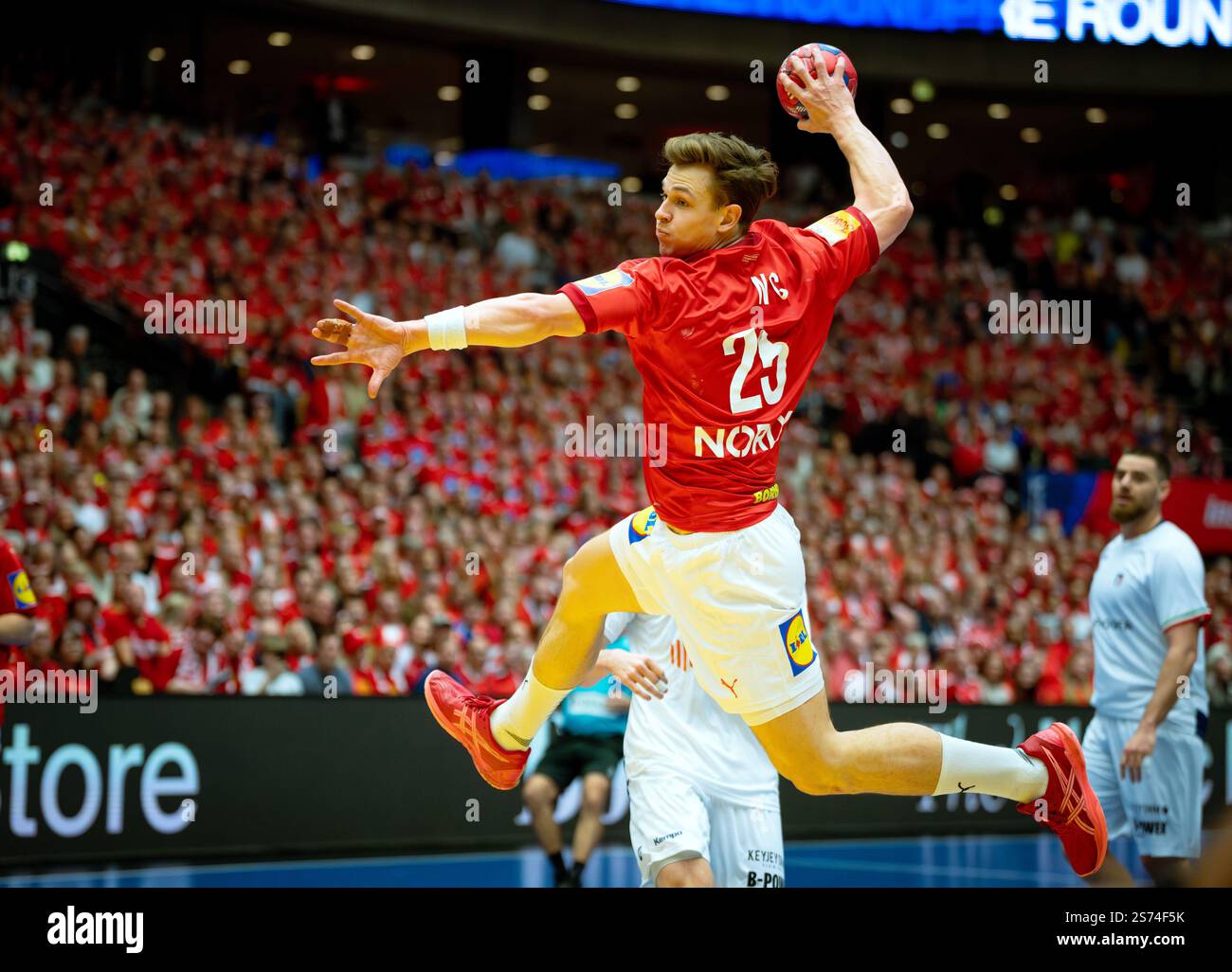 18 January 2025, Denmark, Herning Handball World Championship, Denmark Italy, preliminary
