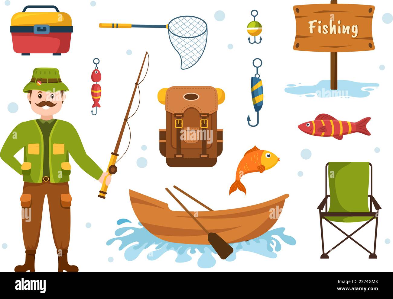 Catching Help Items Fishing Shop Selling Various Fishery Equipment, Bait, Fish Catching ...
