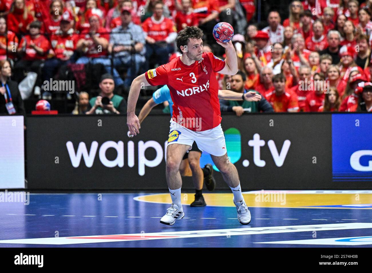 Niclas Vest Kirkellokke of Denmark Nationalteam during IHF Men's