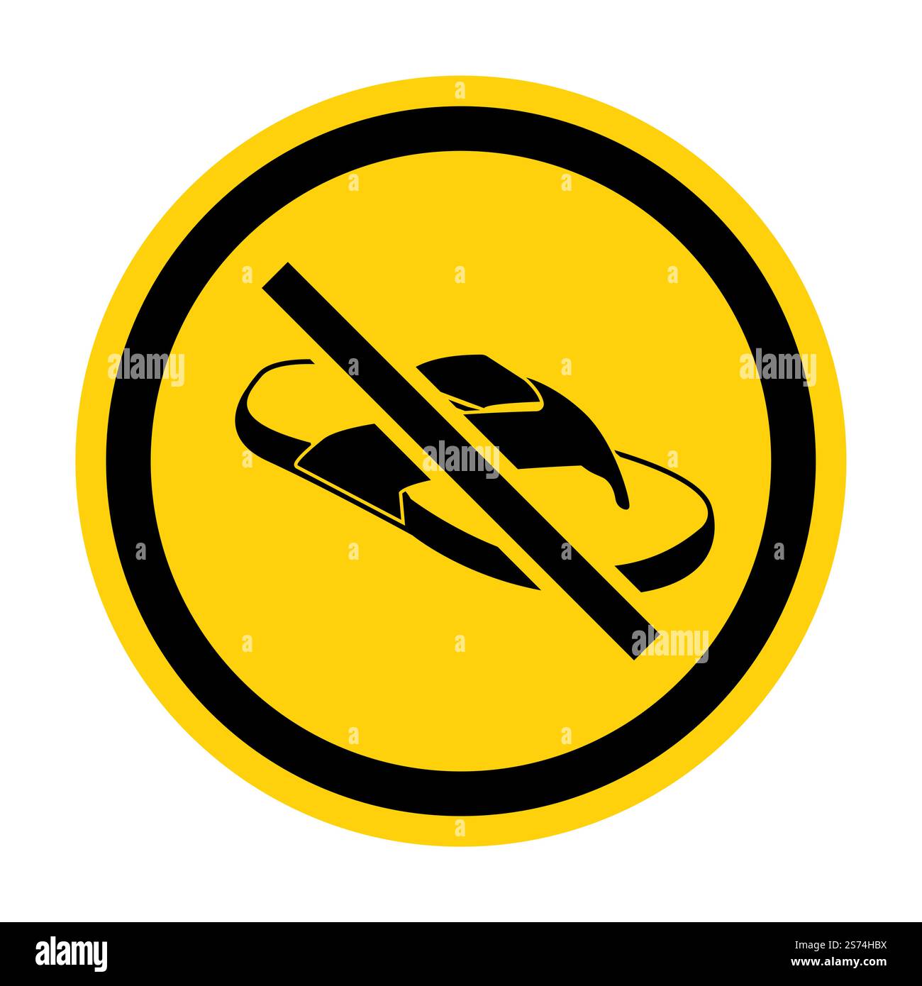 Do not No Open Toed Shoes Stock Vector
