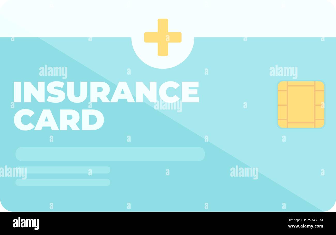 Check insurance card icon cartoon vector. Medical health. Hospital ...