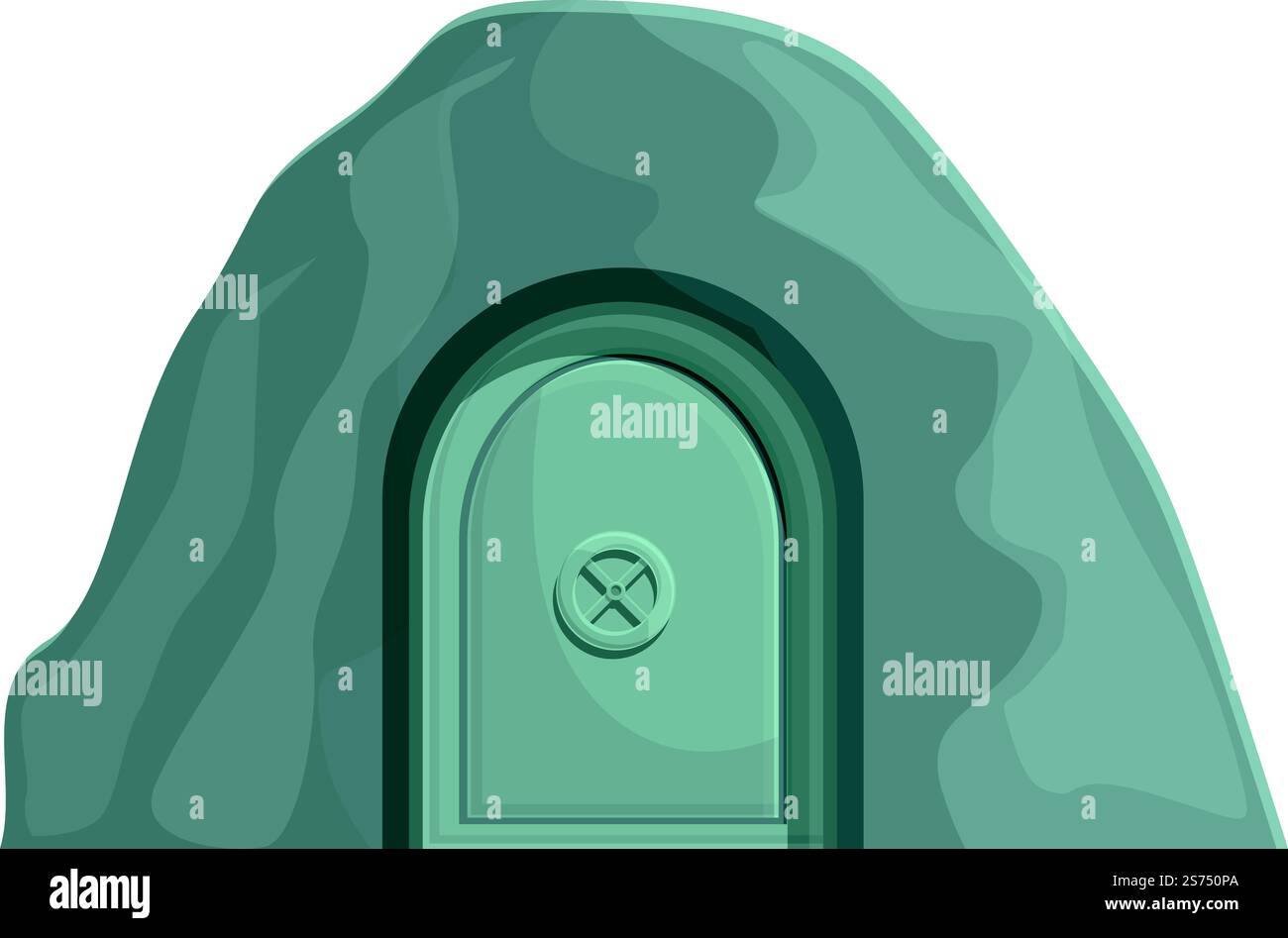 Secret bunker icon cartoon vector. Bomb shelter. Safe game. Secret ...
