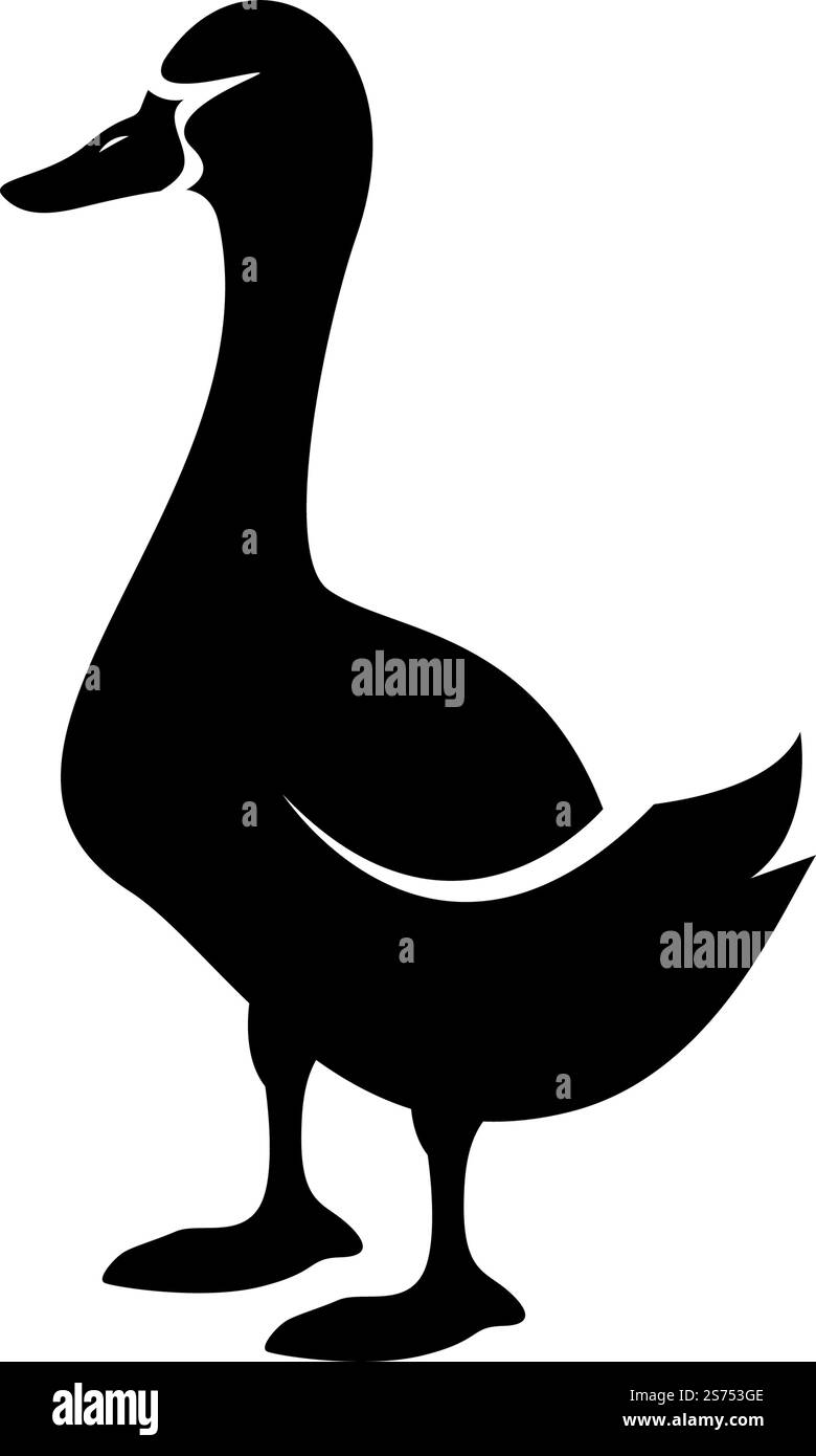 Duck logo vector ilustration icon flat design template Stock Vector ...