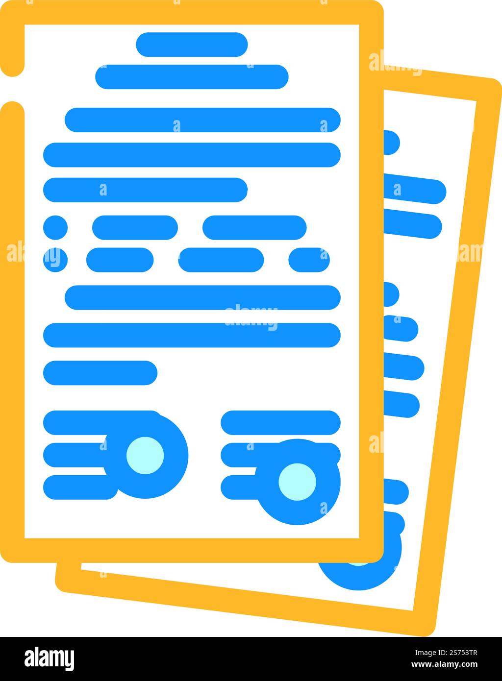 information folder color icon vector. information folder sign. isolated ...