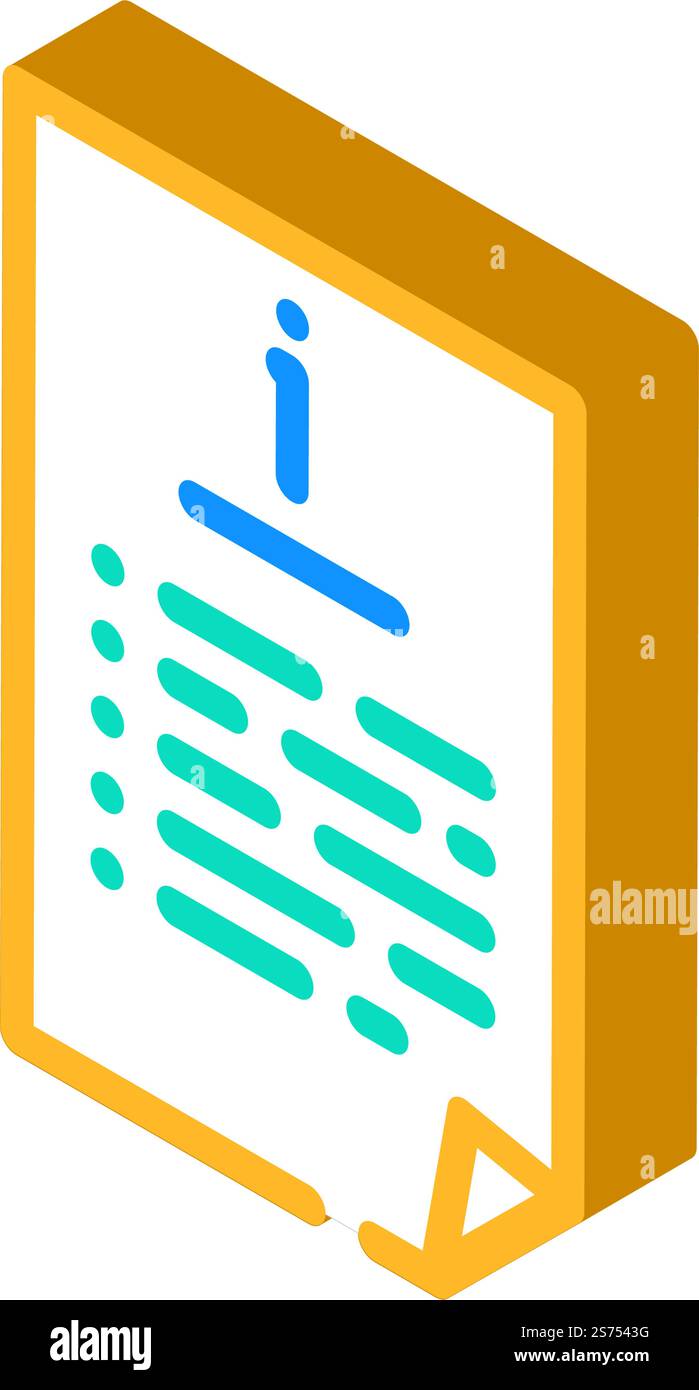job folder isometric icon vector. job folder sign. isolated symbol ...