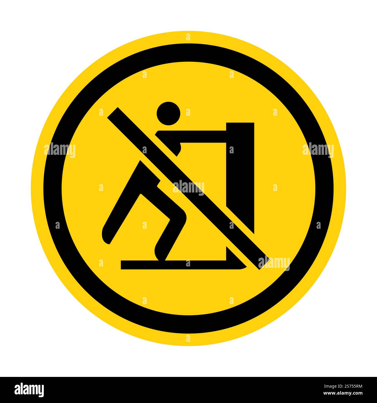 Symbol No Reaching label Stock Vector