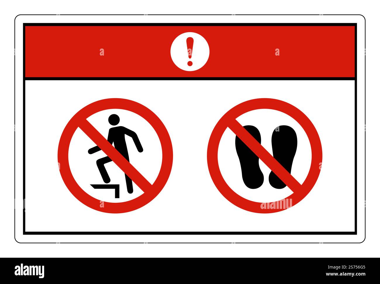 Danger Do Not Step Symbol Sign On White Background Stock Vector Image ...