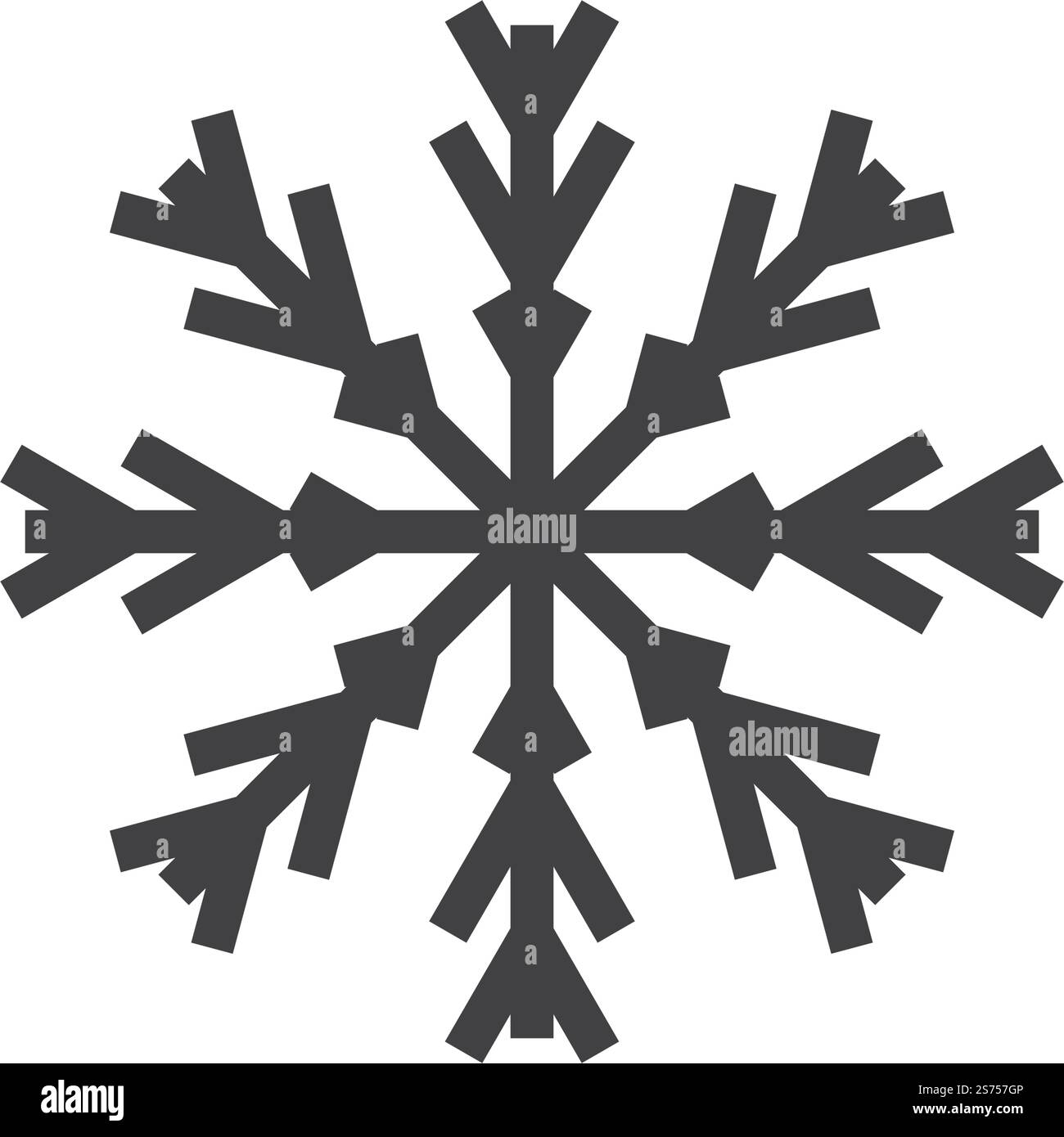 Snowflakes icon and symbol ilustration vector flat design template ...